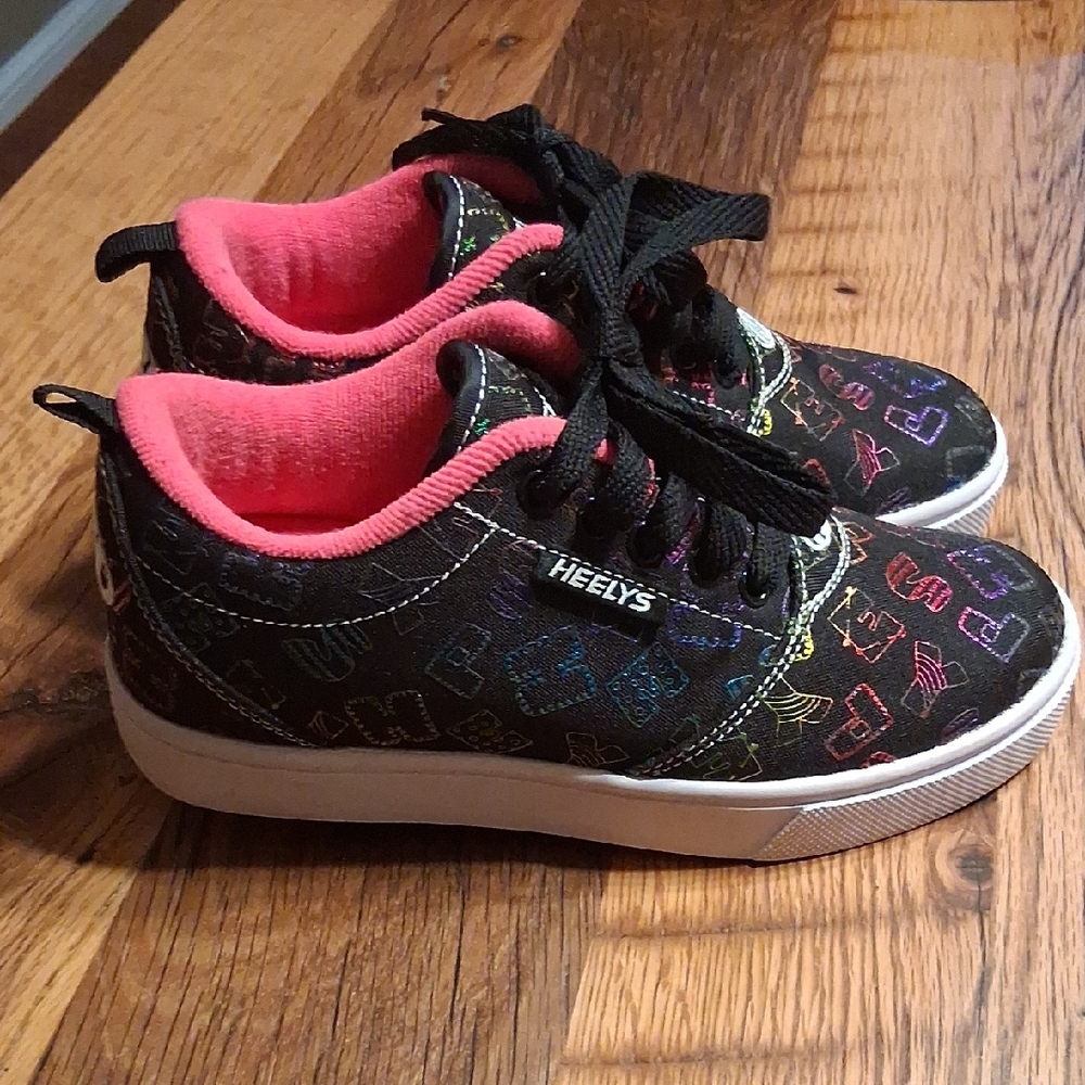 Heelys Kids Pro 20 Skate Sneakers Black With Colorful Letter Print